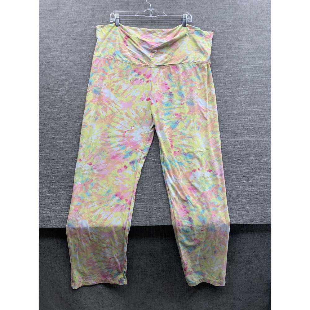 Bobbie Brooks Leggings Womens 3X Multicolor Tie Dye High Rise Athletic Workout